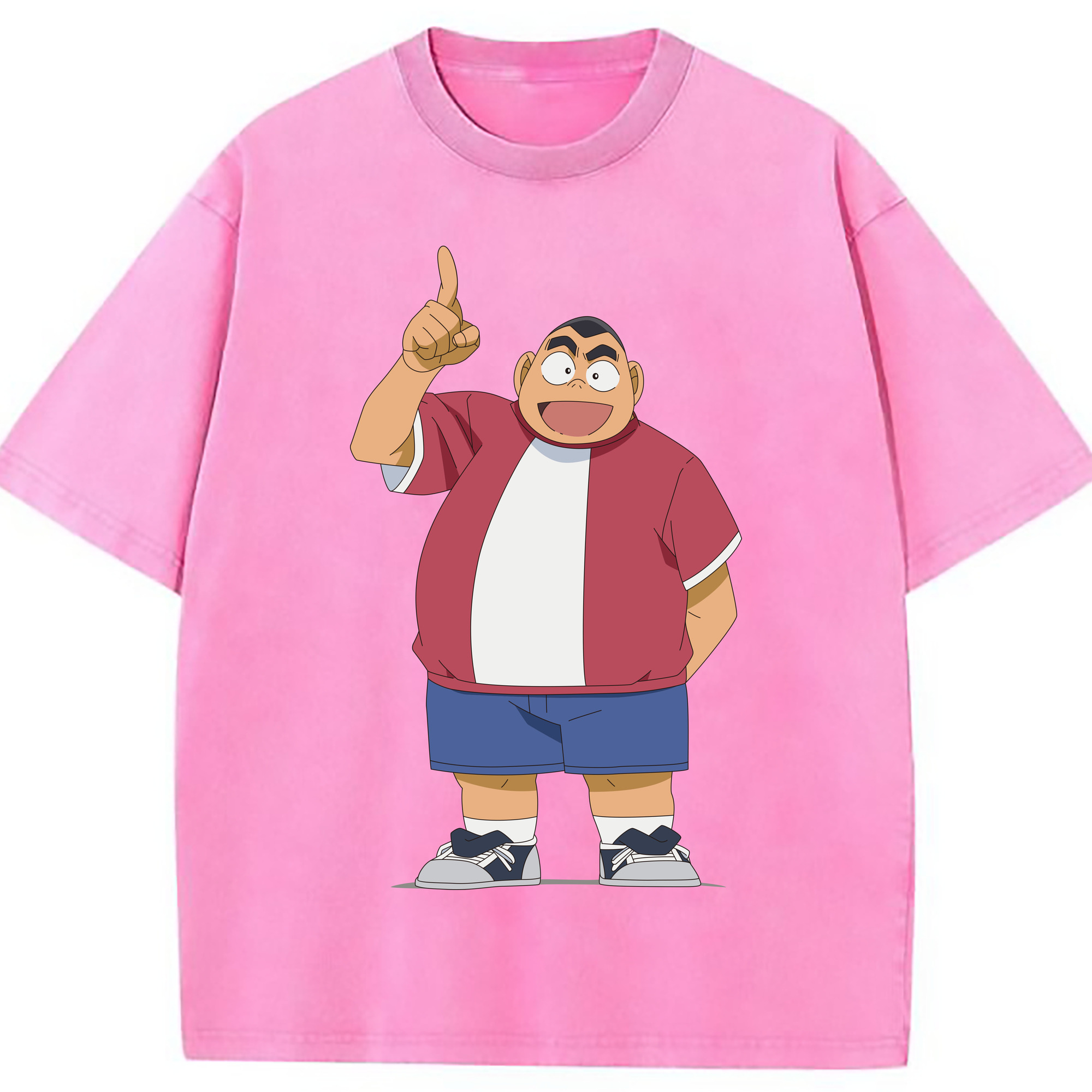 （画像用） 名探偵コナン 小嶋 元太 こじま げんた Detective Conan Kojima Genta 綿100% ヴィンテージ風 半袖Tシャツ（フロントプリント）